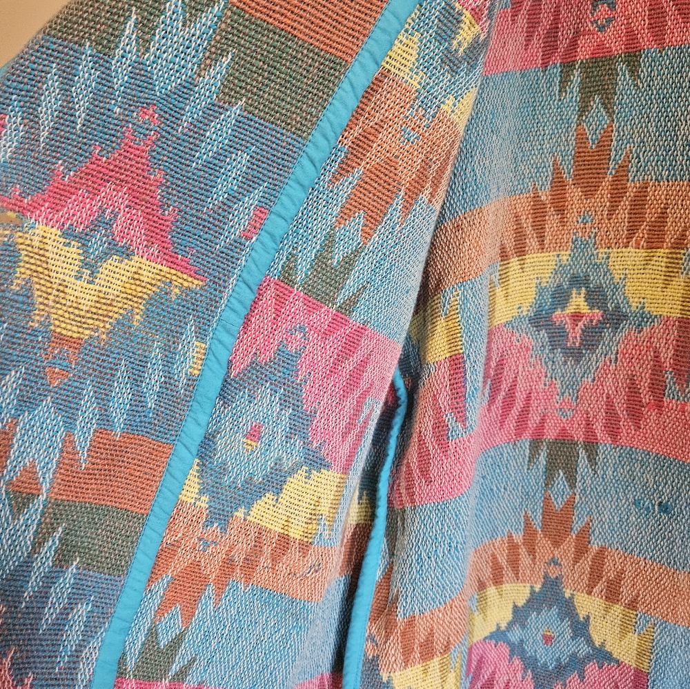 Vintage Bedford Fair Womens Sourhwestern Tapesty Blazer Size XL - Picture 6 of 13
